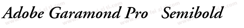Adobe Garamond Pro   Semibold Itali字体转换